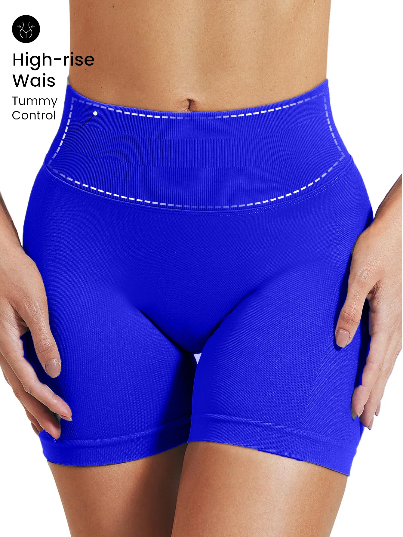 High stretch hip lifting fitness yoga shorts with peach hips and no awkward lines, Pilates medium intensity training shorts image 3