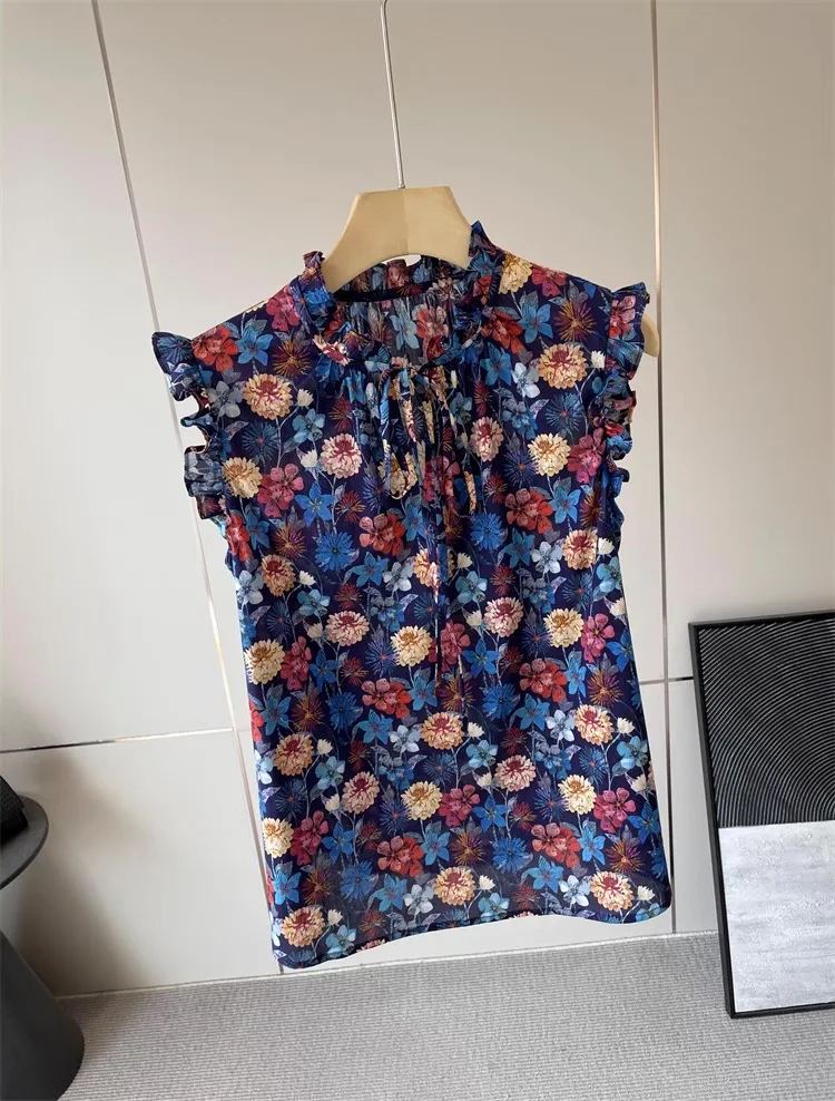 กระโปรงทรงเอเอวสูงผ้าฝ้าย TANA ยืดหยุ่น แต่งระบาย ลายดอกไม้ พิมพ์ลาย สำหรับใส่ทำงาน ฤดูร้อน ไม่มีซับใน สำหรับผู้หญิง...