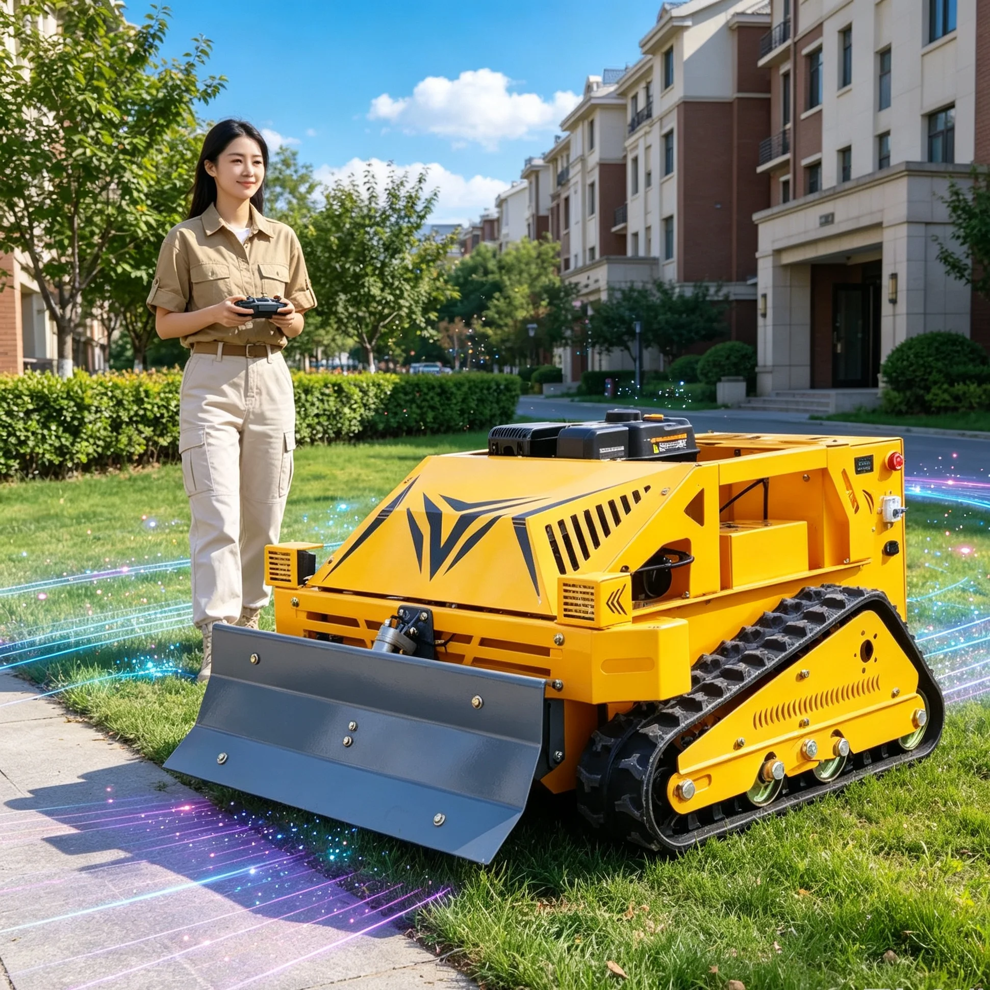 Customized for riverside green corridor land 550S Remote‑control Lawn Mower, Snow Shovel Can Be Installed For Dual‑purpose Outdo