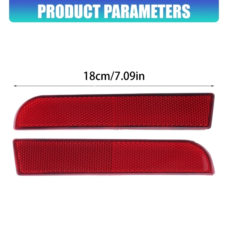 ABS Rear Fog Light Housing with 3000K Source and Tapered Red Lens MR515740 MR515741 for Vehicle Applications R6FB