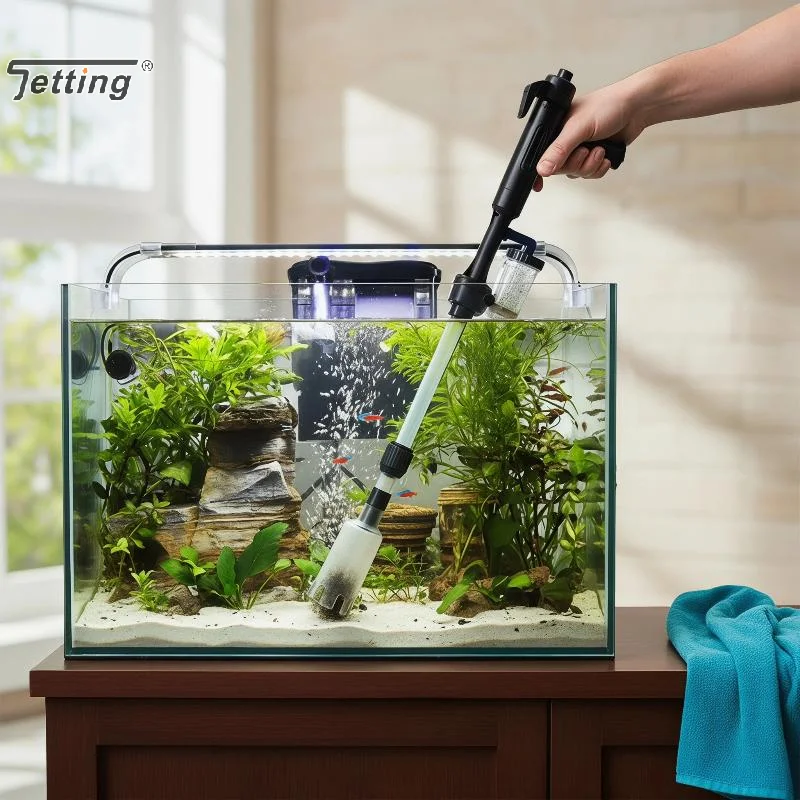 220V Powerful Suction Aquarium Electric Syphon Operated Fish Tank Sand Washer Vacuum Gravel Water Changer Siphon