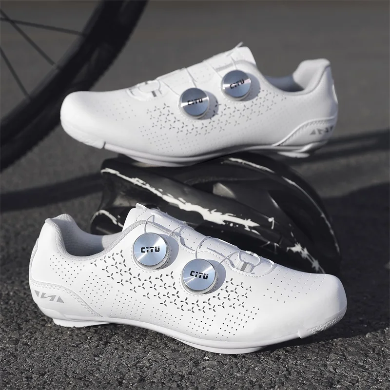 Herren Fahrradschuhe Radsport Schnellverschluss-Schuhe MTB Rennrad Unisex Profi-Rennschuhe Modische Gummi-Flachschuhe – Detail 4