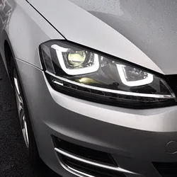 For VW Golf MK7 2013 - 2017 Auto Headlights Assembly Upgrade High Quality LED Double U Style Projector Lens Accessories