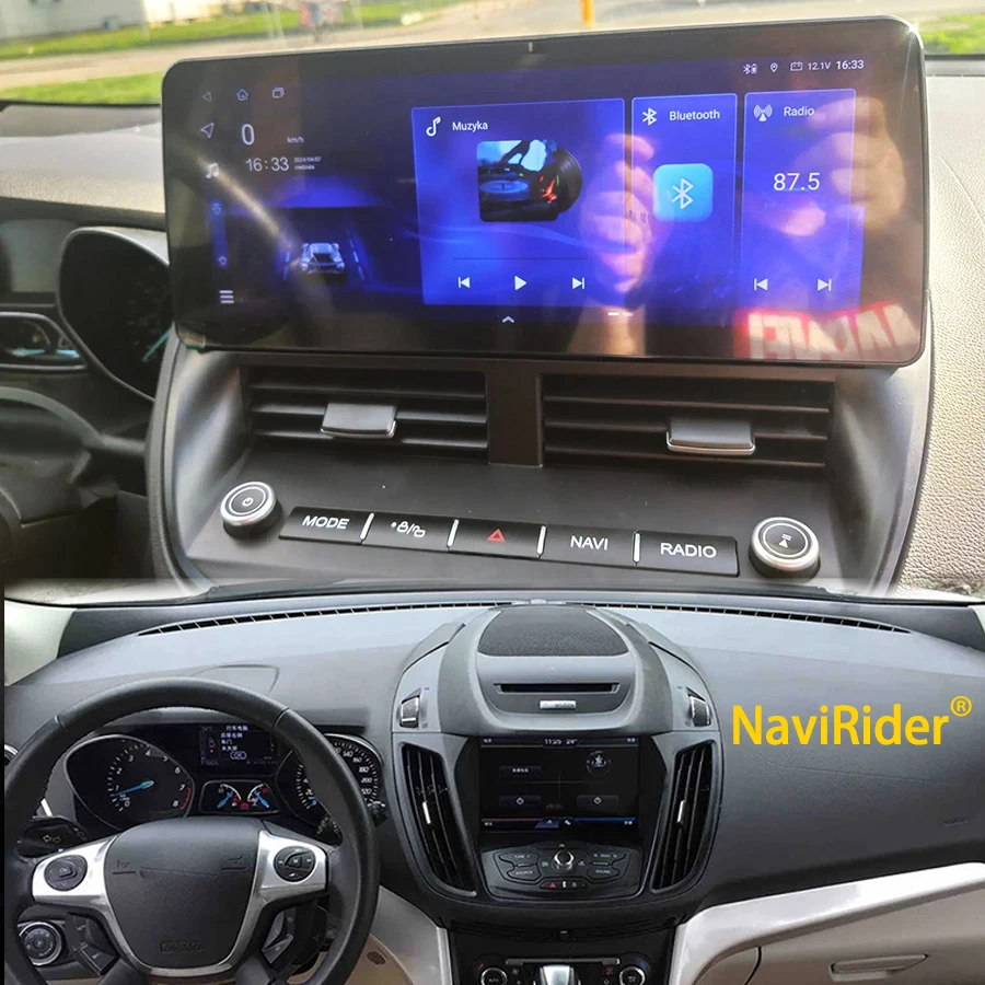 2Din 12.3'' Qled Screen For Ford Kuga C-Max c max Escape 2012-2019 Android Car Radio Multimedia Video Player GPS Stereo HeadUnit