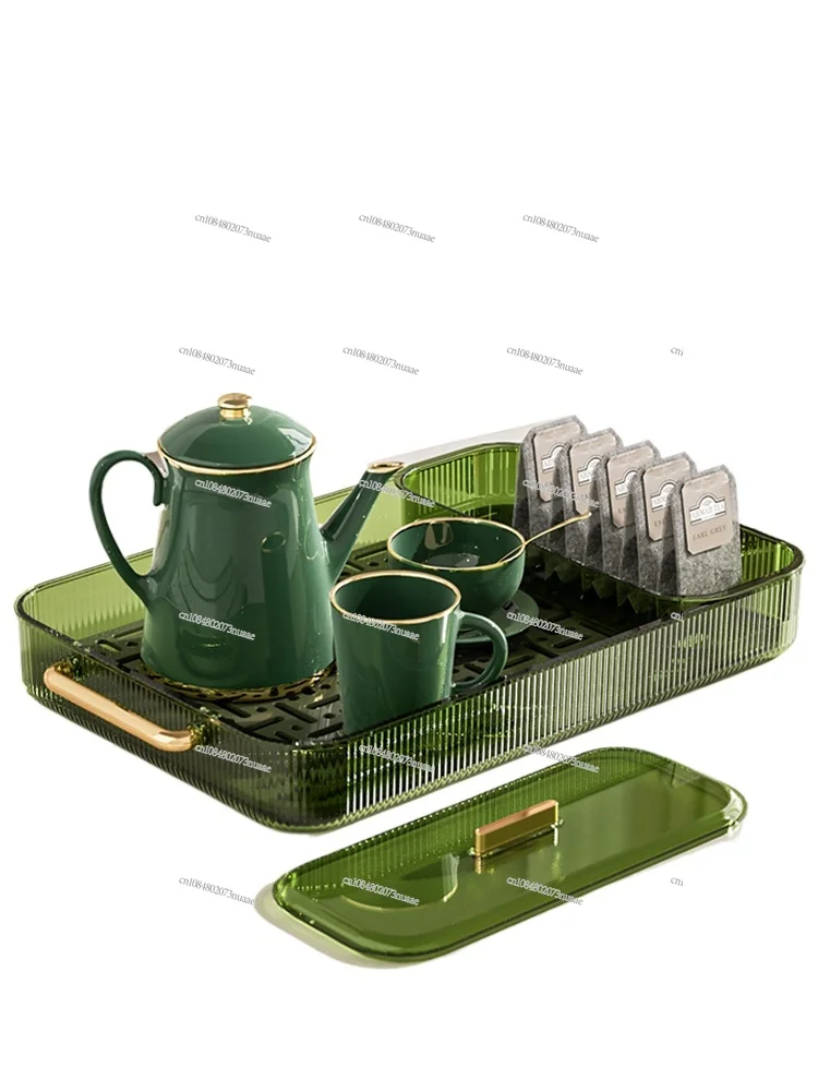 Elevate Your Tea Time with Our Luxurious Tray, Perfect for Holding Cups, Drip-Proof, Versatile for Fruit Display!