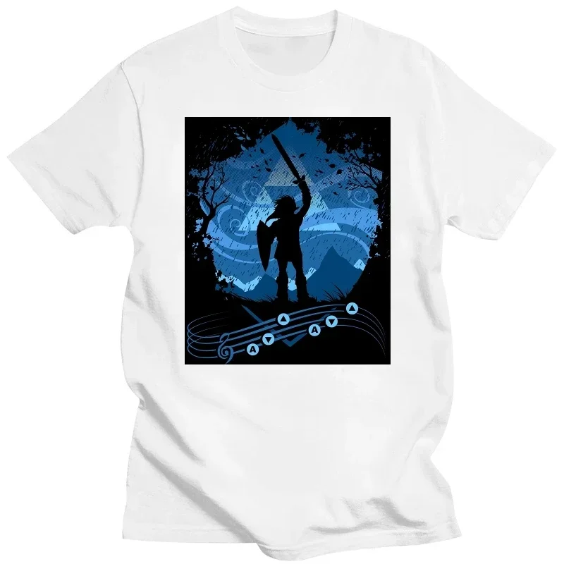 2024 Hot Sale Song Of Storms T Shirt Legend Link Ocarina Time Hero Master Sword Shield Videogame