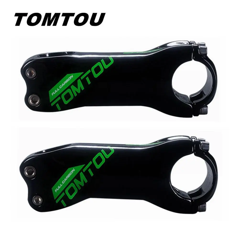 TOMTOU Carbon Fiber Bike Stem for 1-1/8 Steer Tube 31.8mm Handlebar Angle 6/17 Degree for Mountain Road MTB Bicycle