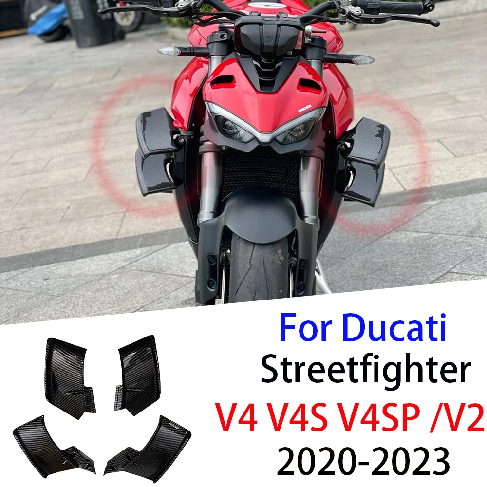 

For DUCATI Streetfighter V4 V4S V4 SP 2020-2023 V2 2022-2023 2024 V4/V4S Winglets Wings Spoiler Fxed Motorcycle Winglet Wing Kit