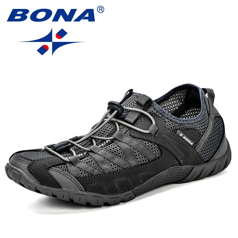 BONA 2023 New Popular Style Men Running Shoes Lace Up Athletic Shoes Outdoor Walkng jogging Sneakers Comfortable Mesh shoes