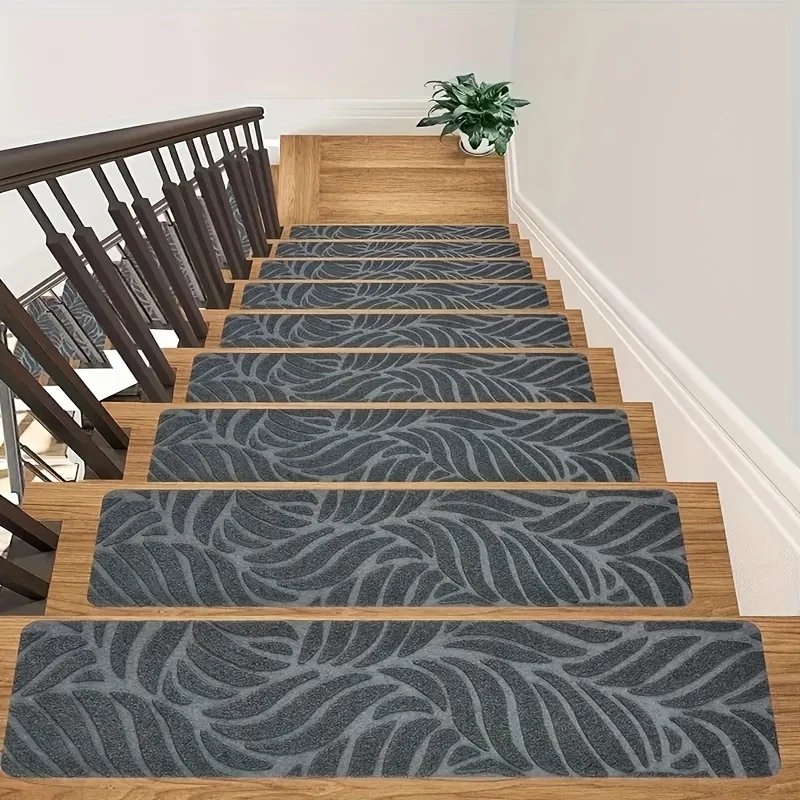 Set of 15 Pieces, 76 Cm × 20 Cm, 8 Inches × 30 Inches, Non-Slip Carpet Stair Treads for Indoor Wooden Steps,Self-Adhesive Safety