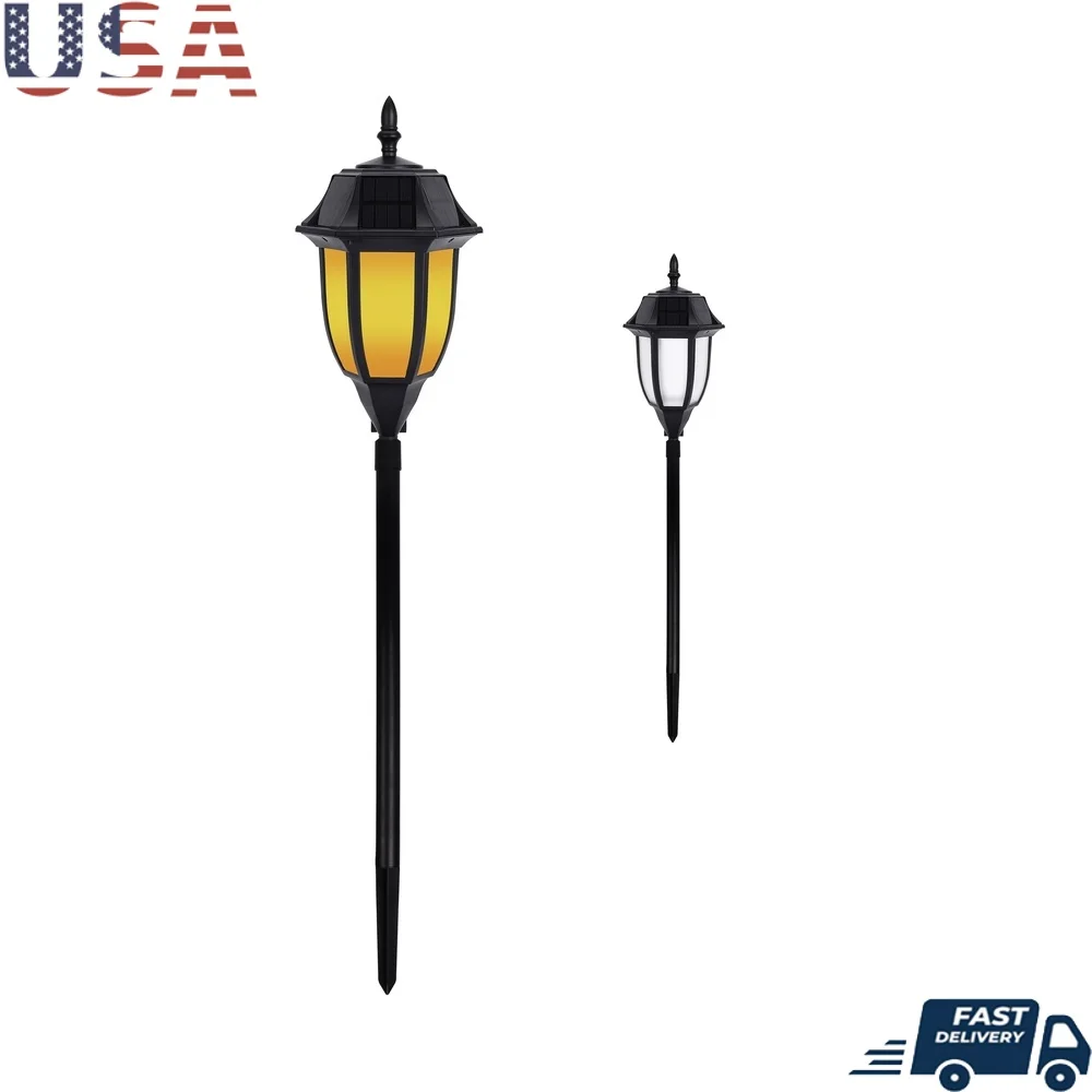 

Solar Powered Garden LED Light Amber White Options Outdoor Pathway Light IP65 Waterproof Dusk Dawn Automatic Charging