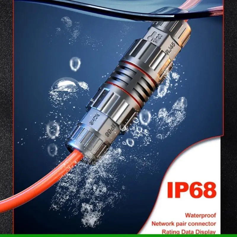 U55C Outdoor Etherne Couple RJ45 Waterproof Connector IP68 Ethernet Connector