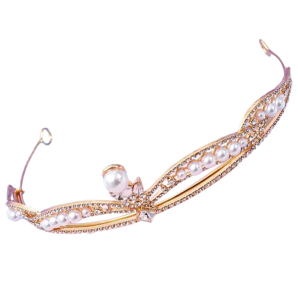 Pérola tiara coroa bandana feminino nupcial strass moda casamento decorativo strass hairband para festa de menina