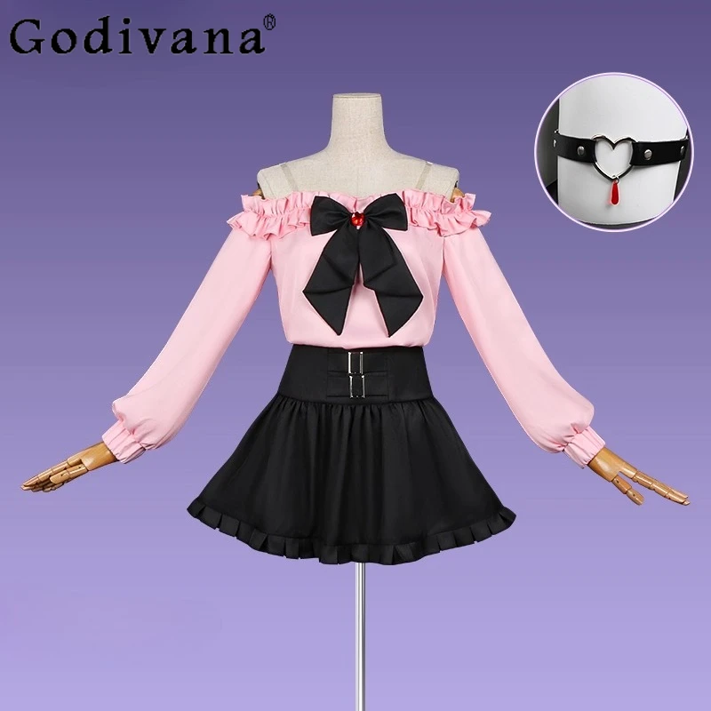 

Women Halloween Gothic Lolita Skirt Set Anime Costume Adjustable Corset Full Set Girls Krul Tepes Inspired Vampire Sweet Outfits