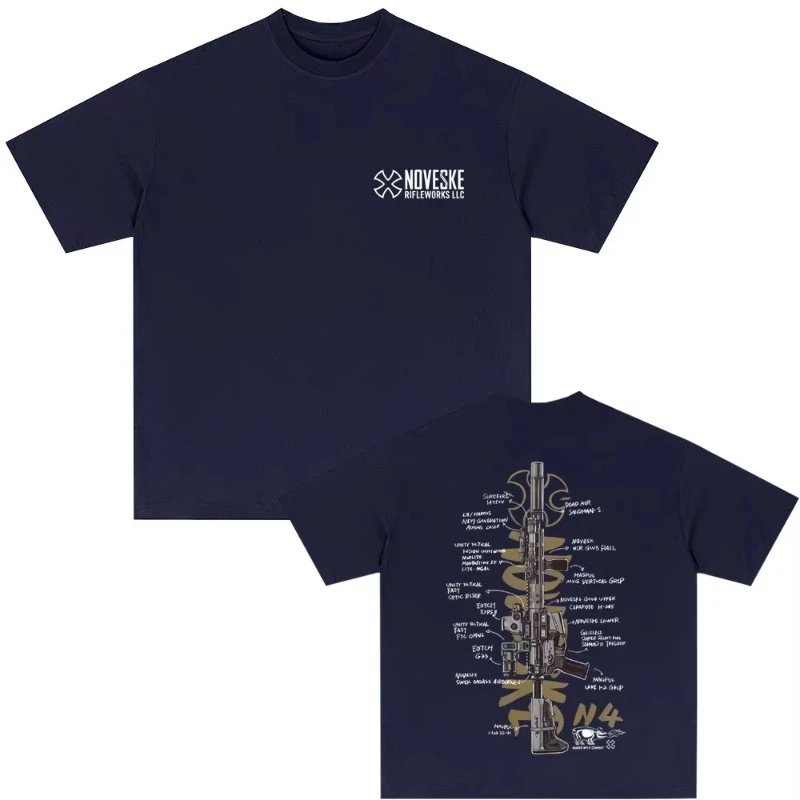 NOVESKE N4 Tactical Army Fan Club Outdoor Training Competition T-shirts Men Women Fashion Oversized T Shirt Male Vintage Tshirt