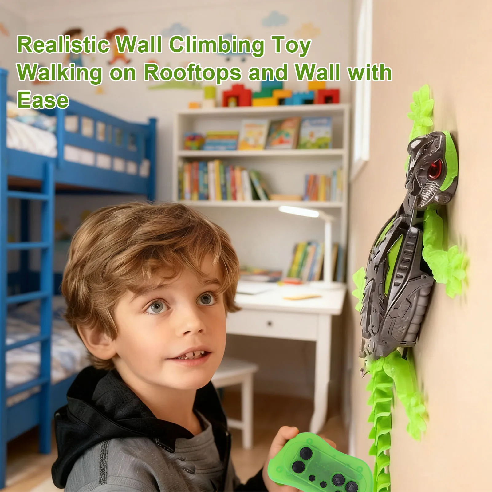 Juguete de escalada en pared RC Gecko, lagarto eléctrico con control remoto, coche de escalada en pared, coche de animales gecko, juguetes de Halloween para niños