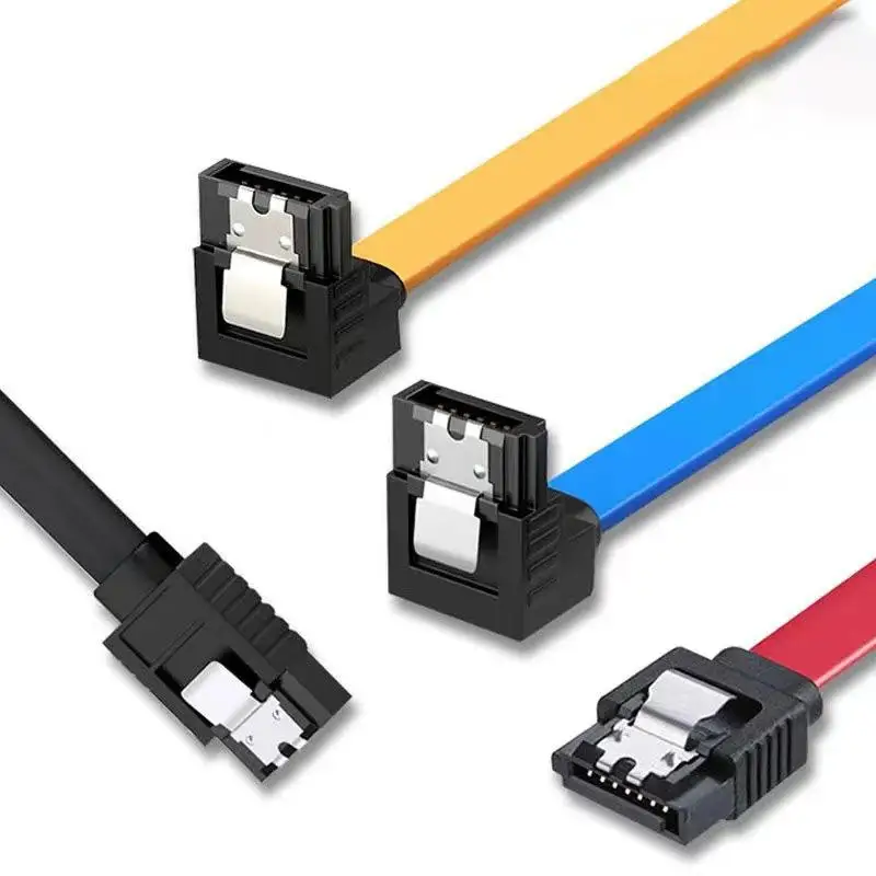 Cabo sata de 8 núcleos, 0.4m, 7 pinos, cotovelo de cabo de dados ssd com mola de folha de alumínio, 6 gb/s, todo em cobre, 1 peça