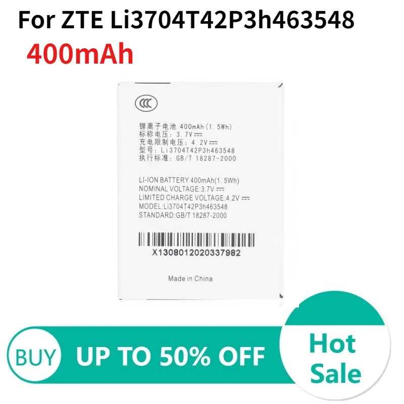 

battery for ZTE Li3704T42P3h463548 Mobile Phone Batteries 400mAh