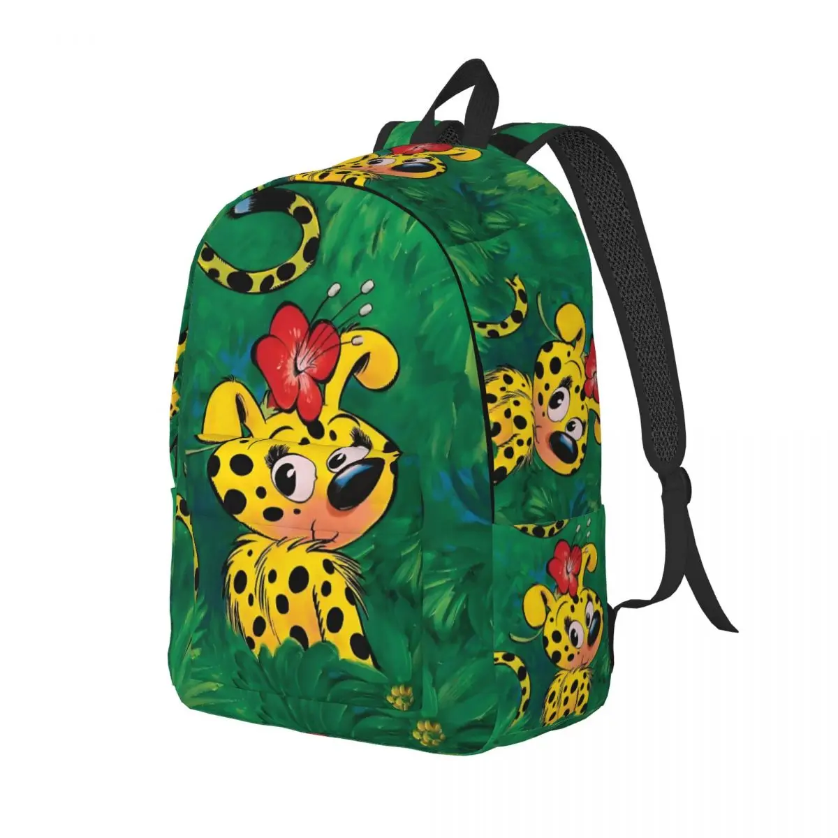 Custom Marsupilami Girl Canvas Backpacks for Women Men College School Student Bookbag Fits 15 Inch Laptop Bags