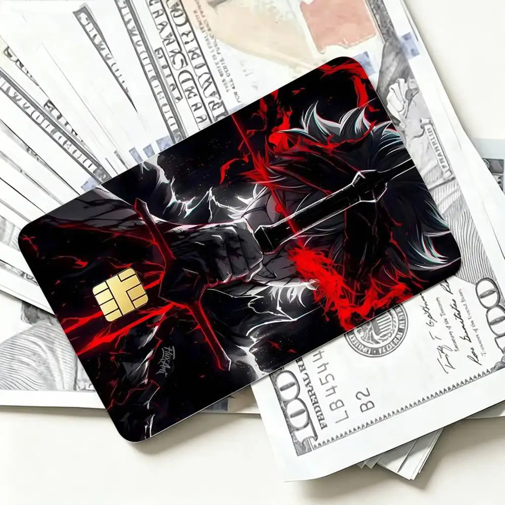Action-Packed Anime B-Black Clover A-Asta  Credit Card HD Stickers Small Chip Waterproof Sticker Game Card Decal Gift view 3