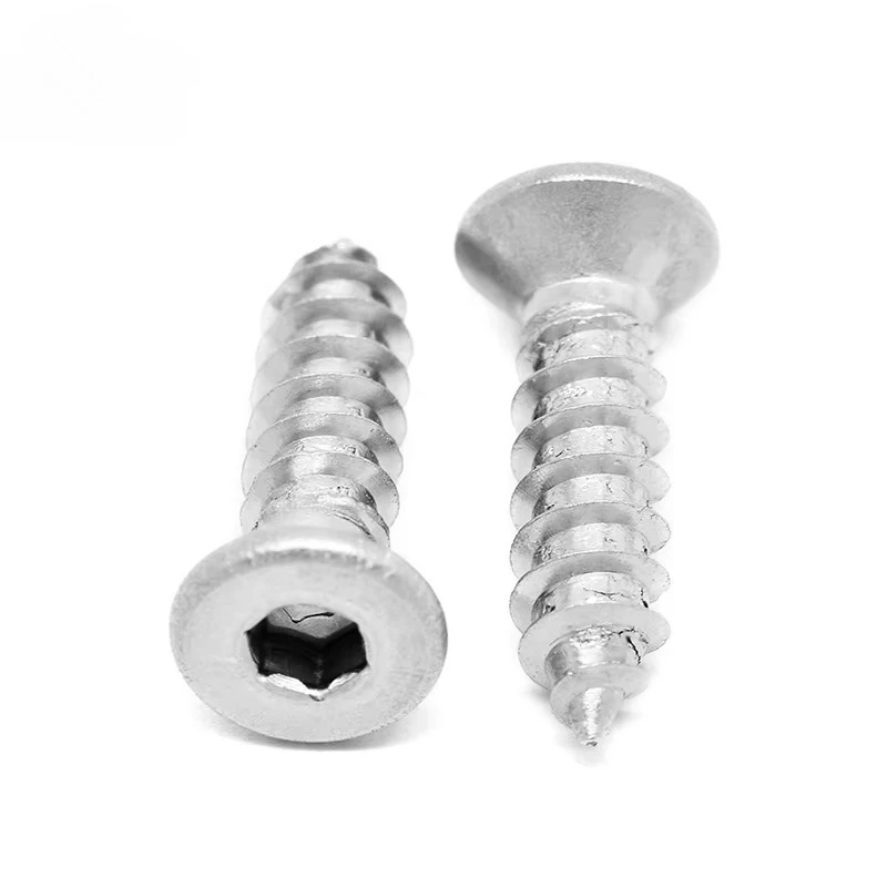 10000 pieces  SS304 316 Countersunk Flat Button Cheese Torque Head Hex Socket Machine Screw Self Tappings Screw