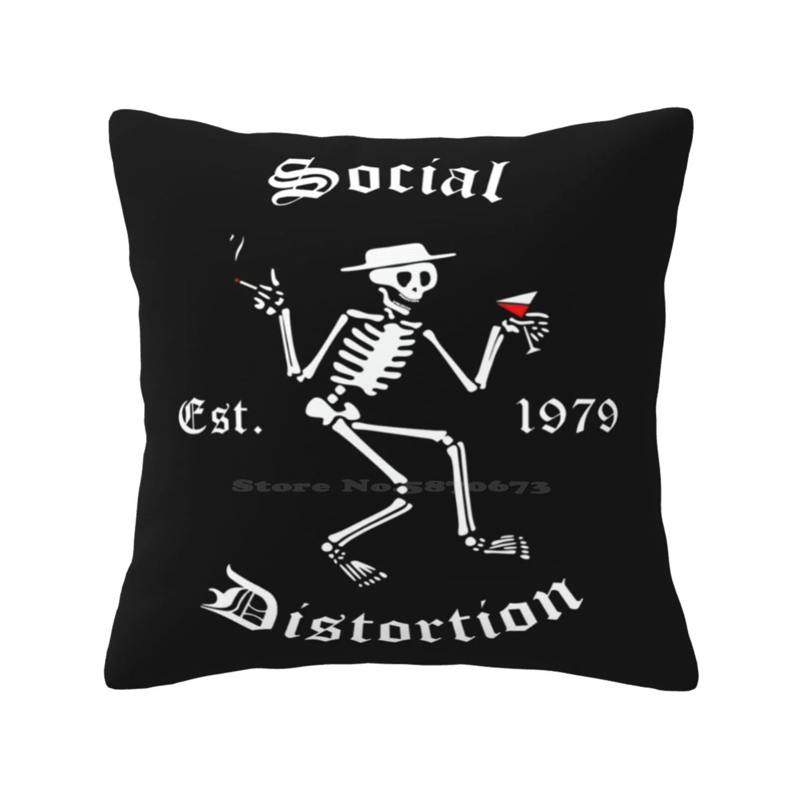 

Vintage Social Arts Distortion Band Music 1979 Legends Gifts Pillows Case Bedroom Home Decoration Distortion Band Vintage Social