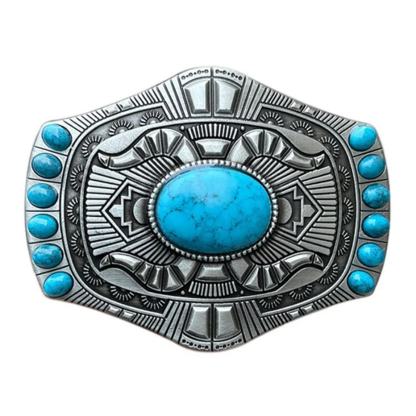 

Natural stone gorgeous personality retro novel fashion trend men's belt buckle