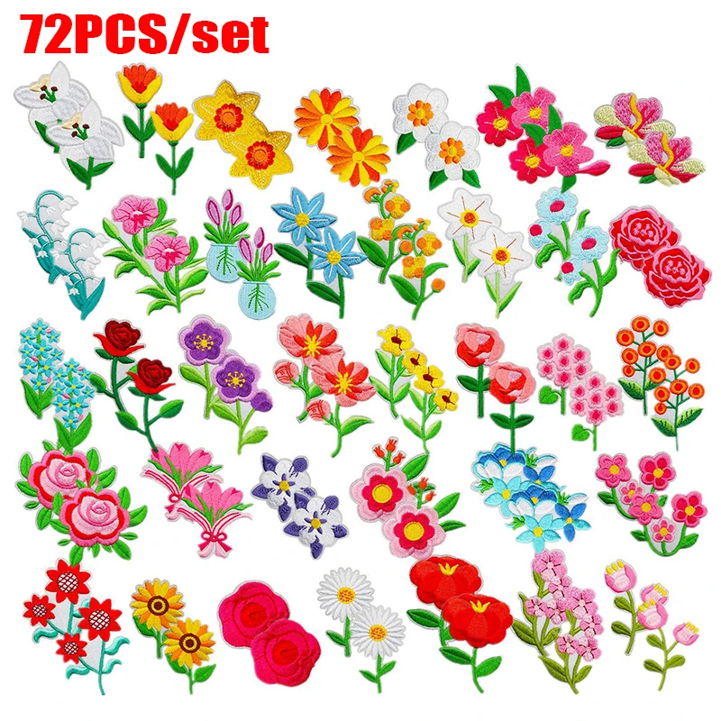 Parches bordados flores pequeñas para personalizar chalecos MOLLE