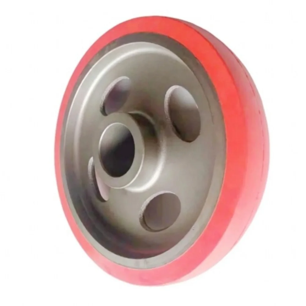 Solid Drive Feed Roller for Round Rod Sanding Applications Rubber with Metal Substructure For Consistent Feed Control