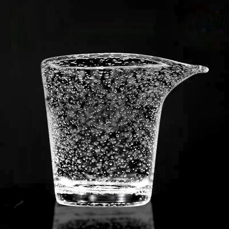 

200ml Japanese Air Bubble Heat-resistant Glass Fair Cup Tea Pitcher Chahai Thicken Justice Cup Kung Fu Tea Cup Set Accessories