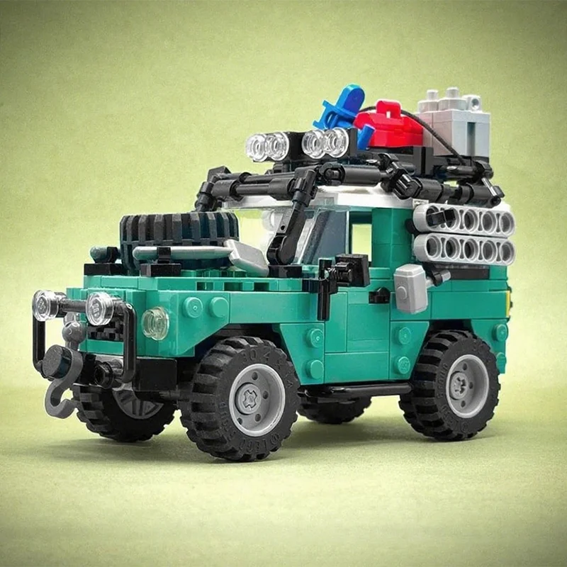 341pcs MOC Ground Walker Defender Racing Series Model Building Blocks DIY Art Set Mega Mini Large Iconic Skill Manual Toy Gift