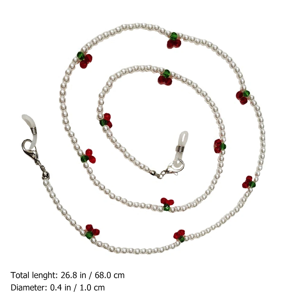 

Cherry Glasses Chain Anti Lost Lanyard Lightweight Durable Sweet Fashionable Anti Slip Decorative Effect Reasonable Design