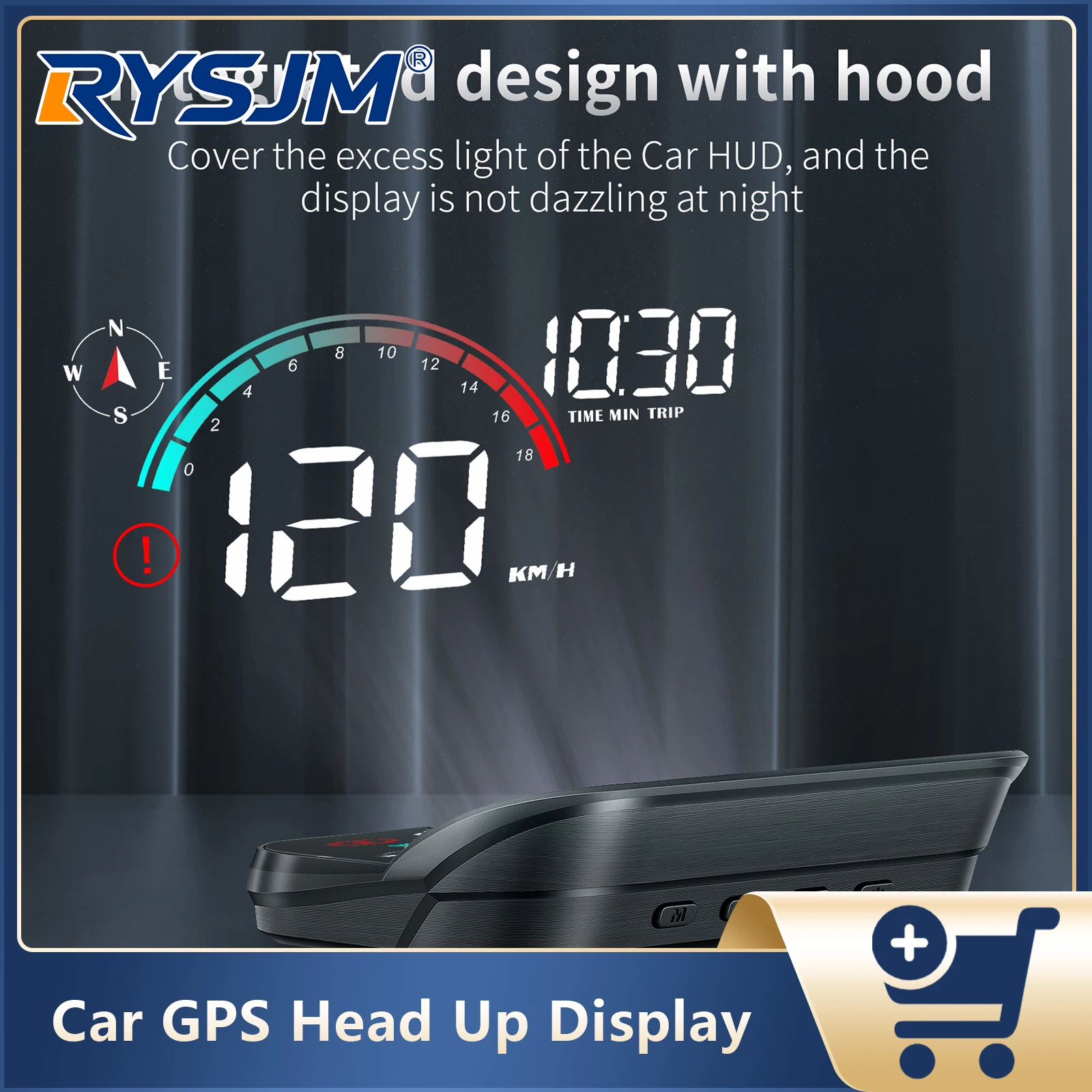 M22 GPS Windshield Projector Digital Smart Head-Up Display Speed Gauge Compass Clock On-Board Computer For All Cars Accessories