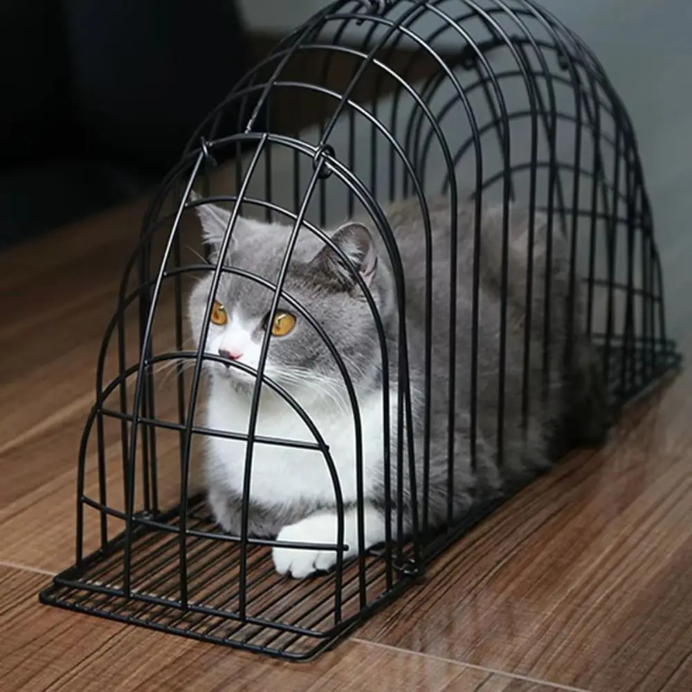 Metal Simple Cat Bath Cage Fixed Anti Biting Wash Cat Cage Anti Seizing Lightweight Cleaning Pet Cage Cat Beauty Accessorie