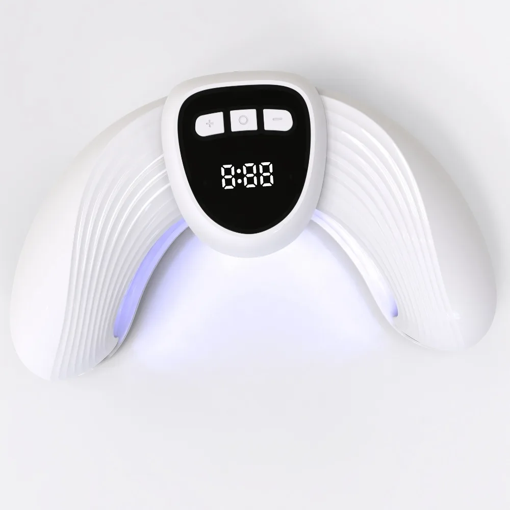 UV Led Nail Art Lamp with Display Auto On and 3 Timer Foldable Nail Quick Dryer Effectively Remove Adjustable Curing Lamp