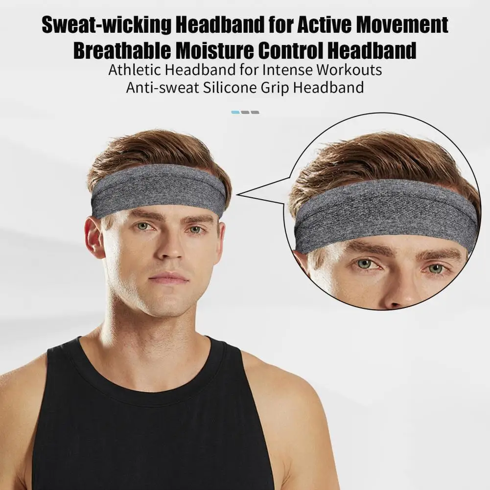 Moisture Wicking Sports Headband For Running Cycling Yoga Sweatband Hairband With High Elasticity Fitness Headbands 스포츠 머리띠