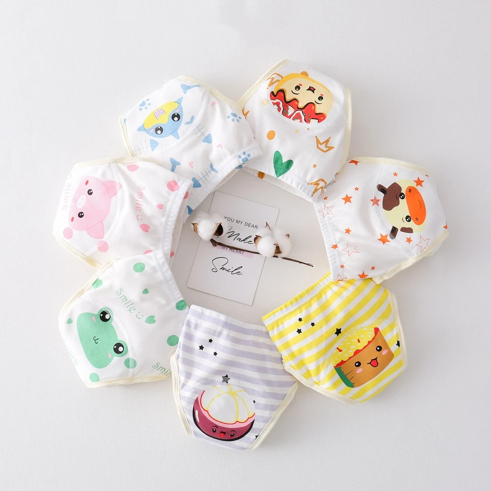 6 Layer Waterproof Reusable Baby Cotton Training Pants Infant Shorts Underwear Cloth Diaper Nappies Child Panties Nappy Changing
