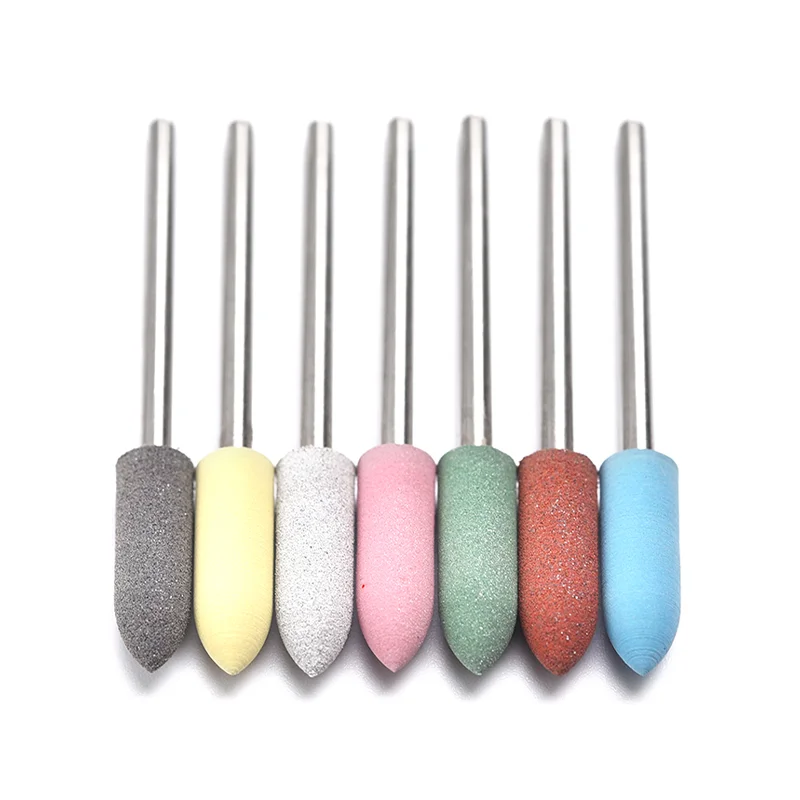 10 Stuks Rubber Nail Boren Grijs Elektrische Nagelvijl Polijstmachine Frees Manicure Pedicure Nail Buffer Polijstmachine Grinder Tool