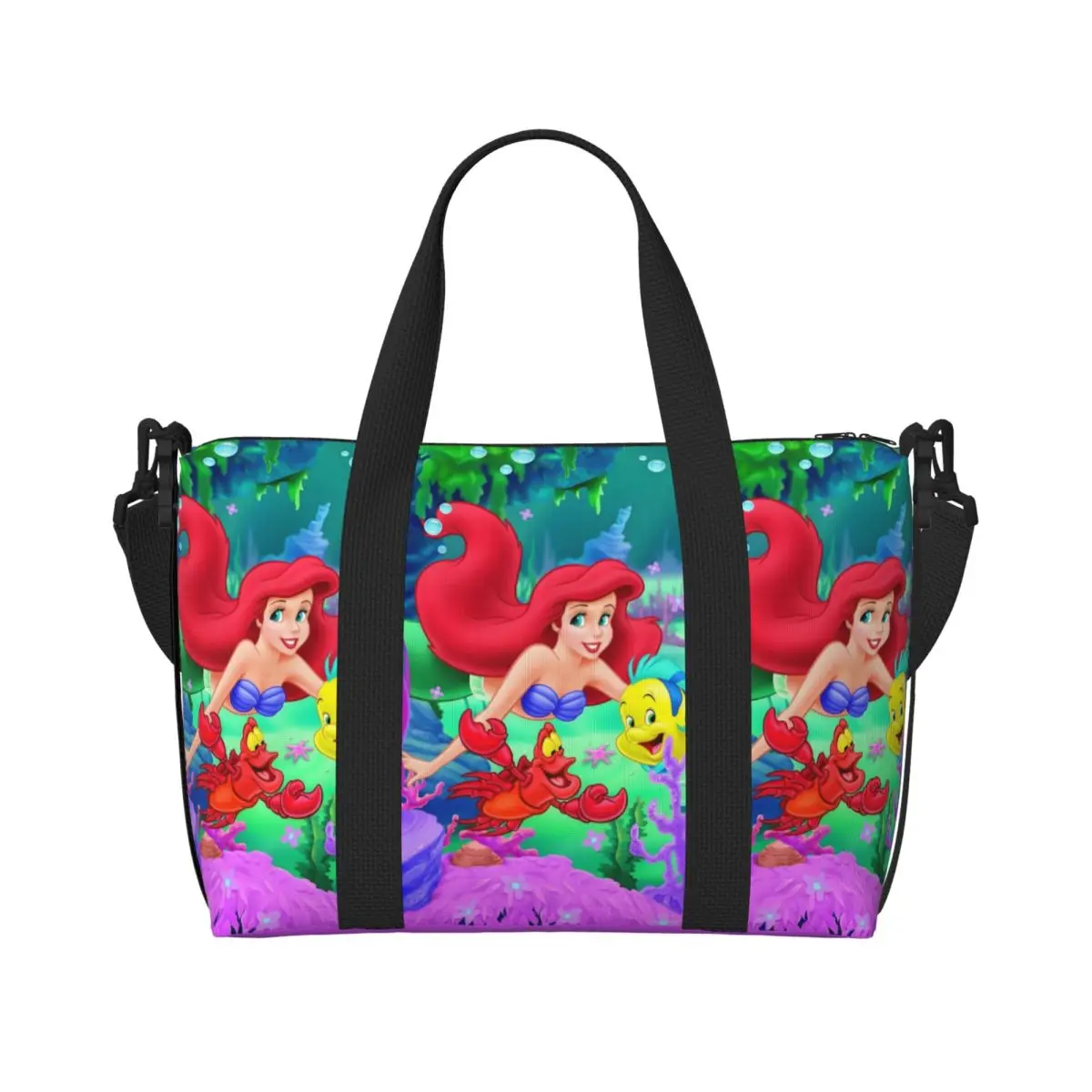 

Изготовленная на заказ большая сумка «Русалочка», женская большая вместительная анимационная пляжная дорожная сумка для спортзала
