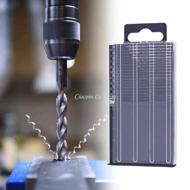 x90f 20/25pcs 정밀 목재 플라스틱 및 금속 드릴링 용 미니 트위스트 드릴 비트 세트