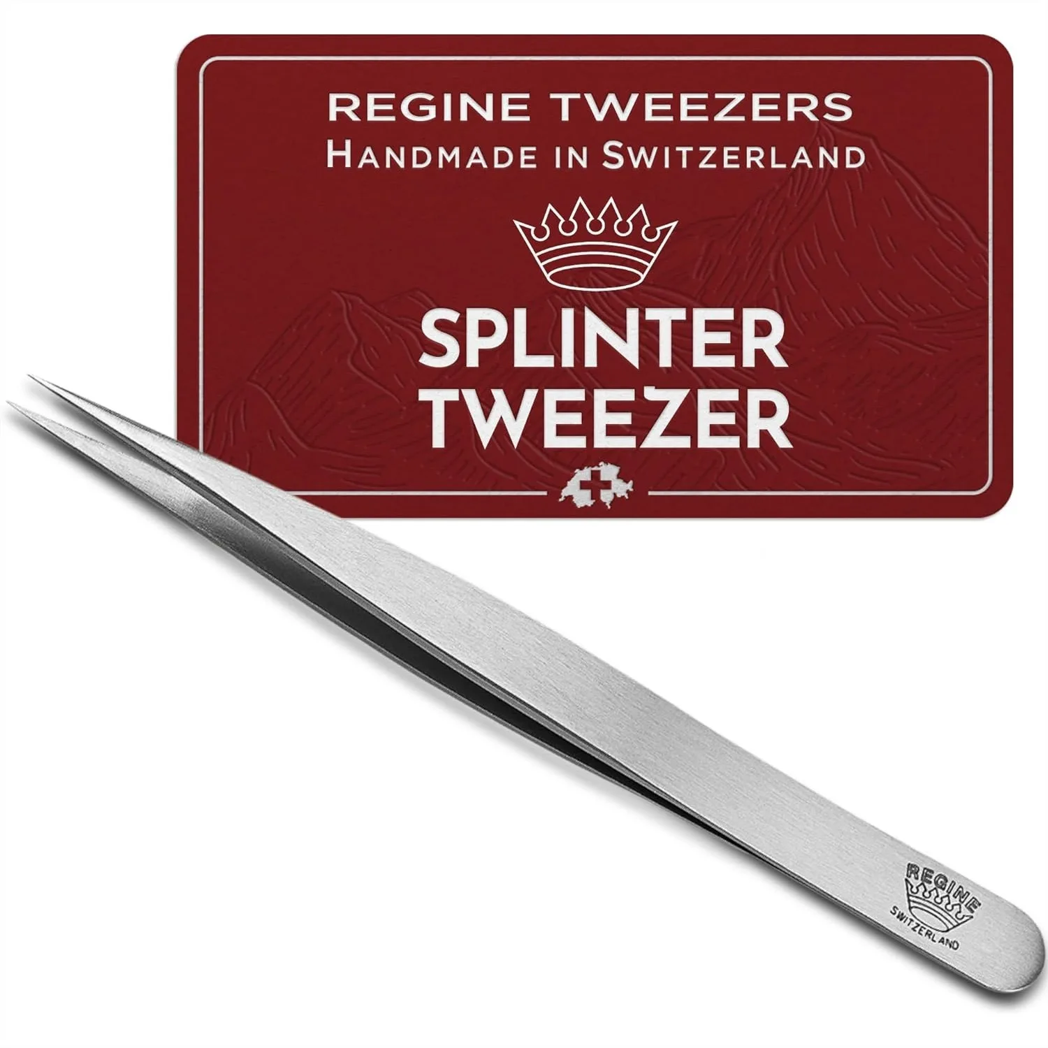 

Splinter Tweezers, Professional Precision Point Needle Nose for Splinter, Ingrown Hair & Glass Extraction, Stainless Steel Sharp