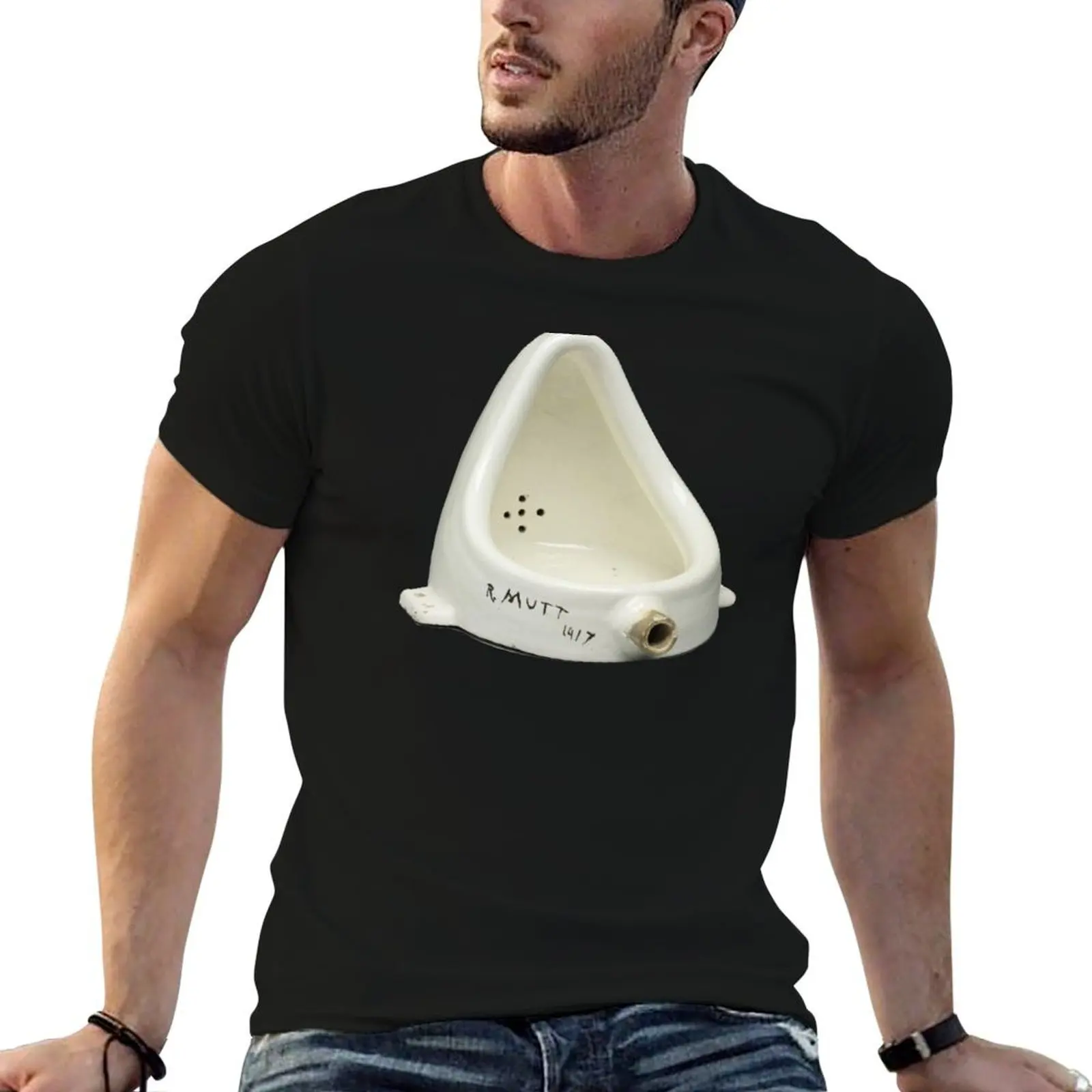 r. mutt 1417 marcel duchamp fountain found object art T-Shirt man t shirt graphic cotton t shirt man T-Shirt