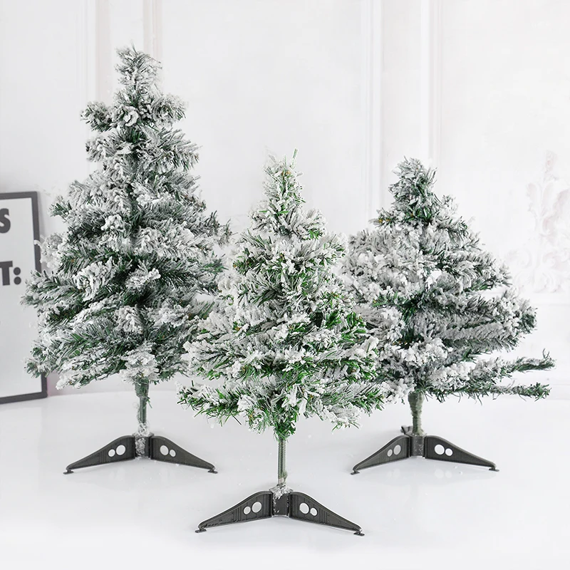 45/60CM Artificial Snow Christmas Tree Christmas Decoration for Home Desktop Ornaments Navidad Natal Noel 2026 New Year Gifts