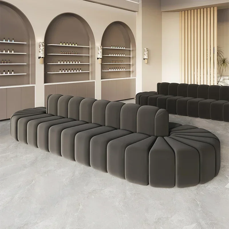 

Designer Black Luxury Sofa Italian Designer Large Modern Floor Sofa Sectional Lounge Divano Soggiorno Living Room Furniture