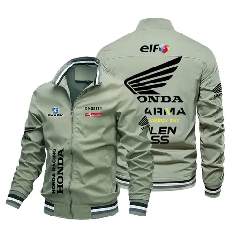 2025 honda racing roupas masculinas ao ar livre jaqueta com zíper moda casual esportes motocicleta gp equitação roupas casaco superior feminino