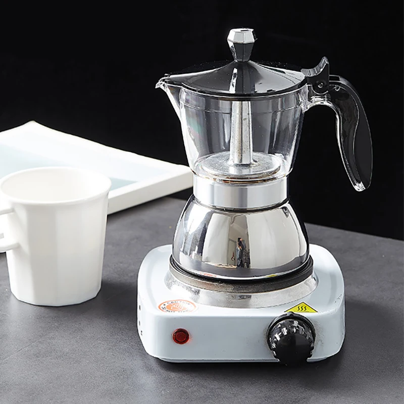 Moka Induction Stovetop Espresso Maker Transparent-top & Stainless Steel Moka Pot for Induction & Electric Stoves - view 6