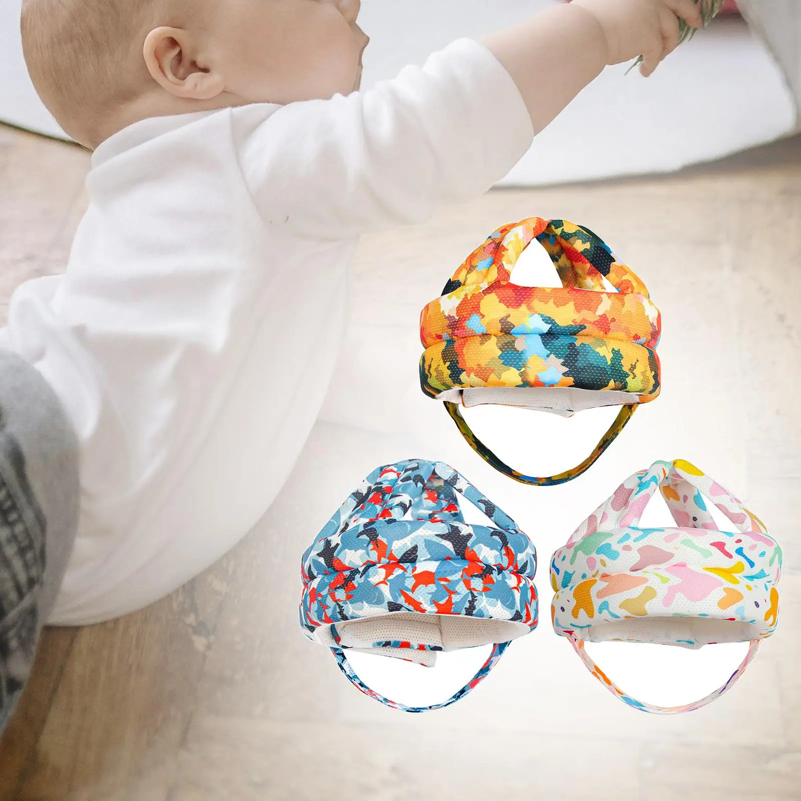 子供用保護ヘルメット 子供用帽子 ソフト衝突防止 歩き方を学ぶプロテクター 子供用保護キャップ 8-36ヶ月用 遊び用