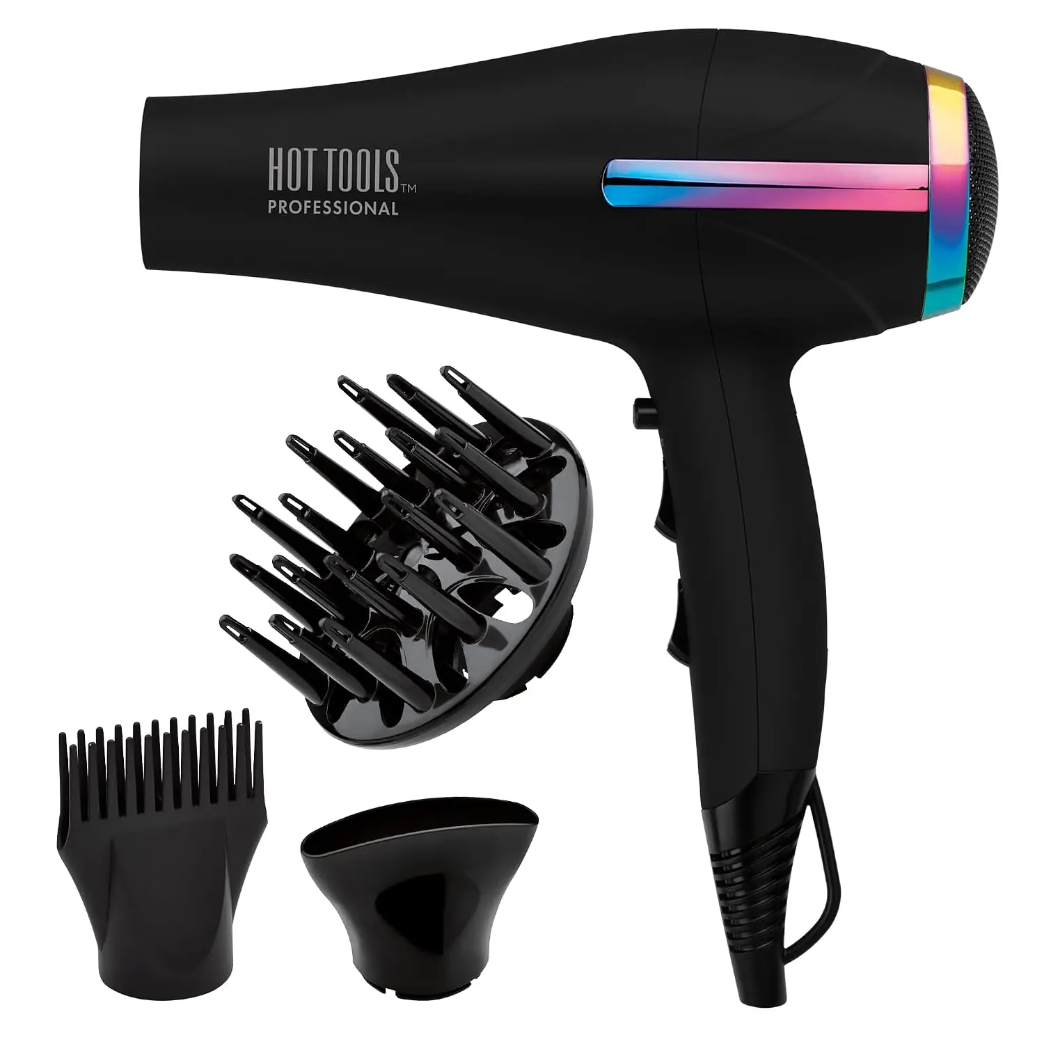 Ceramic Rainbow Hair Dryer Fast Drying Blow Dryer Quiet Operation Ion Technology Long Lasting Shinier Hair 1875 Watts Lightweigh
