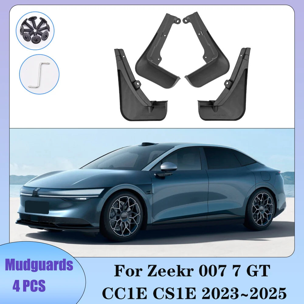 

Car Wheel Mudquard For Zeekr 007 7 GT CC1E CS1E 2023~2025 2024 Mud Flaps Skin Cover Guards Fenders Splash Parts Accessories 4PCS