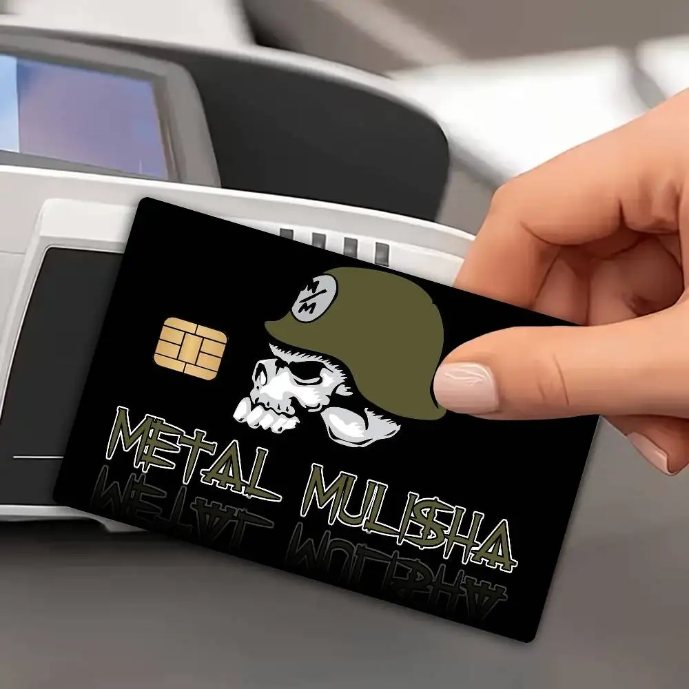M-Metal M-Mulisha Credit Card Skin Stickers for VISA Bank Card Transportation Card Waterproof Sticker Anti-scratch Women Gift